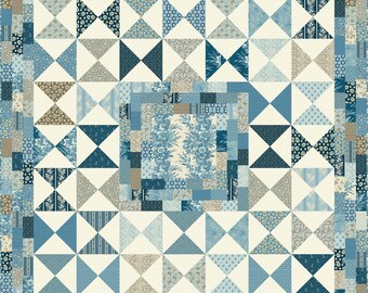 Laundry Basket Quilts LBQ Boxwood Printed Quilt Pattern 68.5 x 68.5