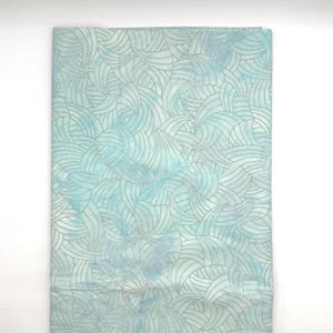 2 YARDS Java Batik Green Blue Gray Marbled Watercolors Batik Cotton Fabric 2 Yard BTK239
