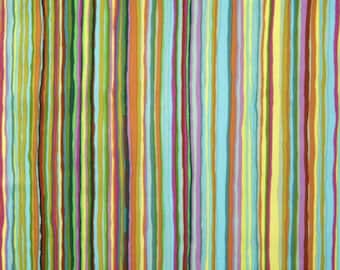 OOP Rowan Kaffe Fassett Strata Spring Green Pink Purple Stripe Fabric Yard GP150