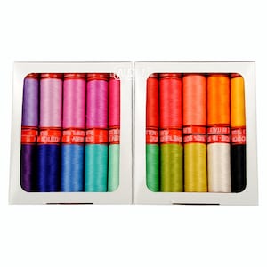 Aurifil Tula Sunrise Collection by Tula Pink 50 Weight Wt Cotton Quilting Thread Set of 20 TP50SC20