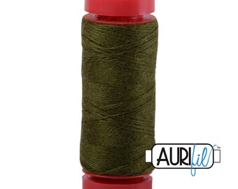 Aurifil LANA WOOL 8950 Light Olive Green 12 Weight Wt 50 Meters 54 Yards Spool Quilt Wool Quilting Thread