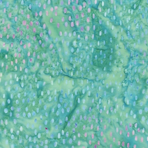 3 YARDS Anthology Batik Medium Turquoise Blue Aqua Pink Blue Dashes Marbled Watercolors Batik Cotton Fabric 3 Yard