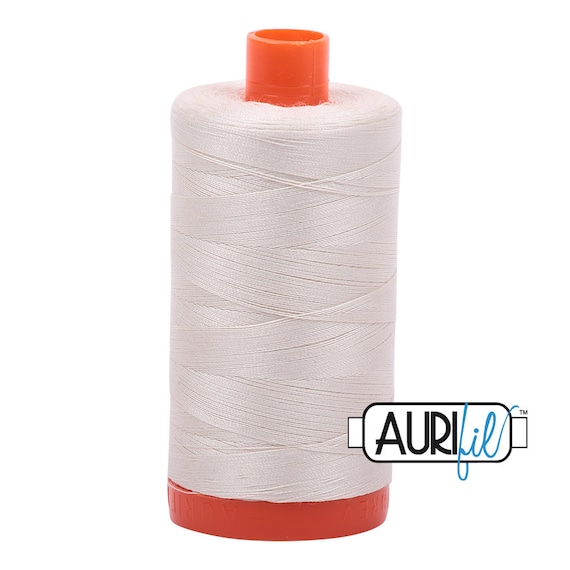 Aurifil 80 wt Cotton 2309 Silver White Aurifil 80 wt Cotton 2309 Silver White
