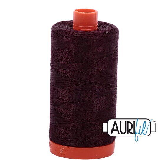 Aurifil 50 wt Cotton 2465 Very Dark Brown Aurifil 50 wt Cotton 2465 Very Dark Brown