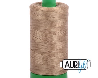 AURIFIL 6010 Toast Brown MAKO 40 Weight Wt 1000m 1094y Spool Quilt Cotton Quilting Thread