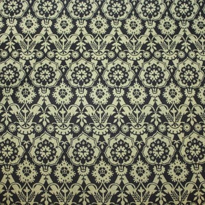 BTFQ OOP 2011 Ghastlie Ghastly A Ghastlie Tapestry Green Black Floral Lace Retro Alexander Cotton Fabric Fat Quarter RARE
