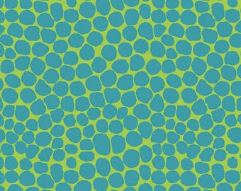 OOP FreeSpirit Kaffe Collective Brandon Mably Jumble Seafoam Green Blue Fabric 42 Inch Remnant PWBM053