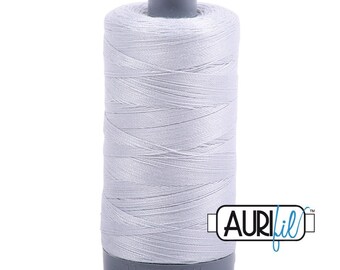 AURIFIL 2600 Light Dove Grey Gray MAKO 28 Weight Wt 750m 820y Spool Quilt Cotton Quilting Thread