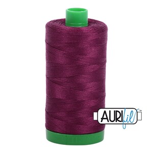 AURIFIL 4030 Plum Maroon Wine MAKO 40 Weight Wt 1000m 1094y Spool Quilt Cotton Quilting Thread