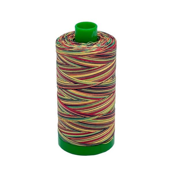 AURIFIL Variegated 3817 Marrakesh MAKO 40 Weight Wt 1000m 1094y Pink Blue Yellow Green Rainbow Spool Quilt Cotton Quilting Thread