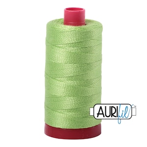 AURIFIL 5017 Shining Green MAKO 12 Weight Wt 350 M 356Yd Spool Quilt Cotton Quilting Thread