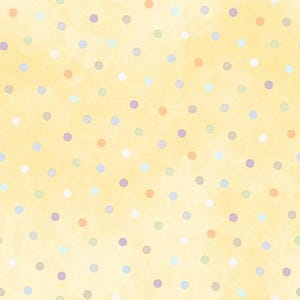 BTY Maywood Little Chicks Woolies Light Yellow Polka Dot Toss Baby Cotton Flannel Fabric 1 Yard 10565-S
