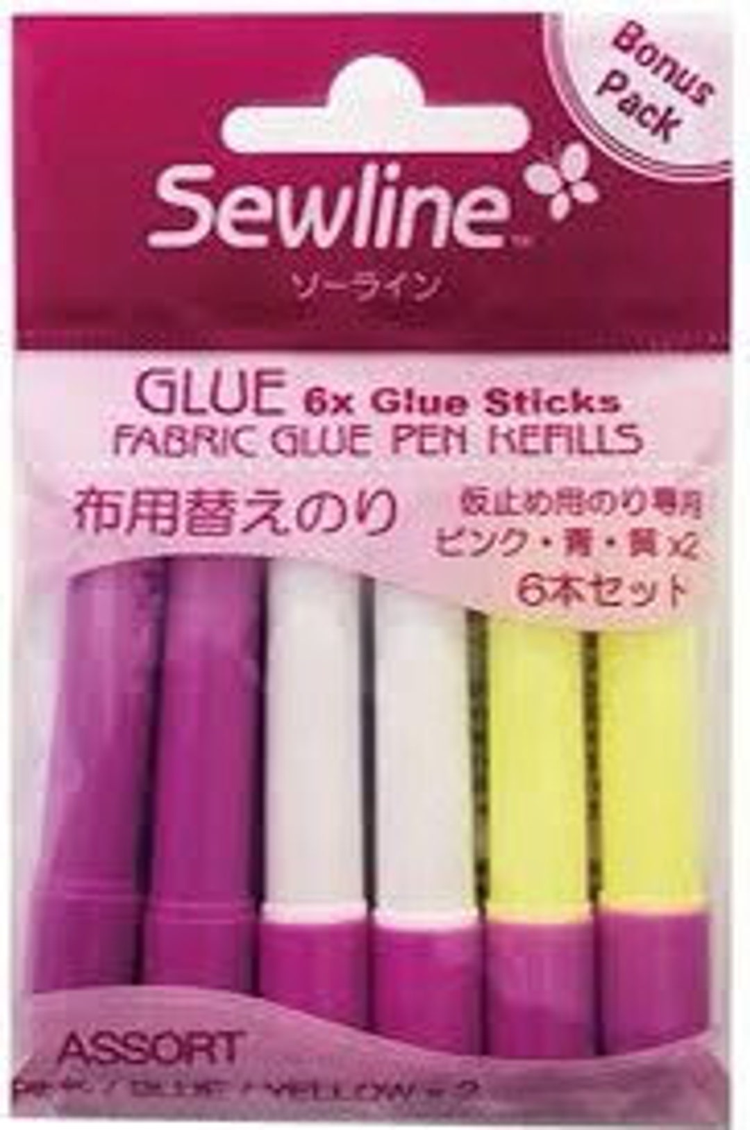 Sewline Water Soluble Glue Refill Blue 6 Pack