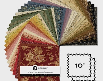 NEW Andover Jo Morton Trunk Treasures Civil War Reproduction Fabric 10 Inch Square Layer Cake