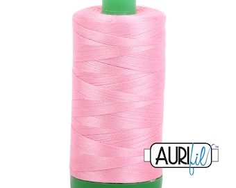 AURIFIL 2425 Bright Pink MAKO 40 Weight Wt 1000m 1094y Quilt Cotton Quilting Thread