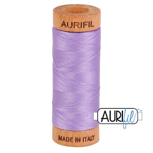 AURIFIL 2520 Violet Purple MAKO 80 Weight Wt 274 meters 300 yards Spool Quilt Hand Applique Cotton Quilting Thread