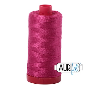 AURIFIL 1100 Red Plum MAKO 12 Weight Wt 350 M 356Yd Spool Quilt Cotton Quilting Thread