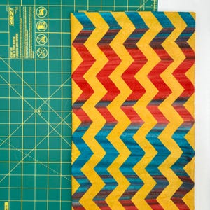 2 YARDS Java Batik Yellow Red Blue Chevron Geometric Ombre Marbled Watercolors Batik Cotton Fabric 2 Yard BTK136