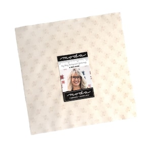 Moda Primitive Gatherings Itty Bitty BG Gatherings Background Grey Gray Cream Beige Cotton 42  10 x 10 Layer Cake Square Fabric