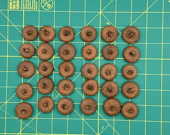TTF Notions Dried PNW Oak Medium Acorn Tops for DIY Crafting Set of 30