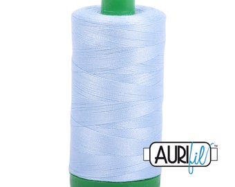 AURIFIL 2710 Light Robins Egg Blue MAKO 40 Weight Wt 1000m 1094y Spool Quilt Cotton Quilting Thread