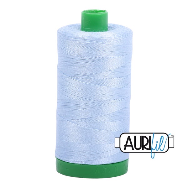 AURIFIL 2710 Light Robins Egg Blue MAKO 40 Weight Wt 1000m 1094y Spool Quilt Cotton Quilting Thread