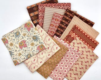 OOP Andover Jo Morton Spice Market Civil War Reproduction Cotton Fabric 12 Fat Quarter Bundle DD1