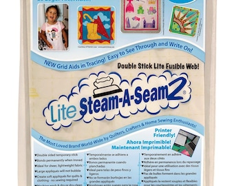 Warm Company LITE Steam-A-Seam 2 Double Stick Lite Fusible Web Five 9 x 12 Inch Sheets 5417