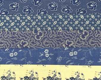 Civil War Reproduction Fabric 6 Inch Strips by 21/22 Blue Beige 8 Piece Bundle G29