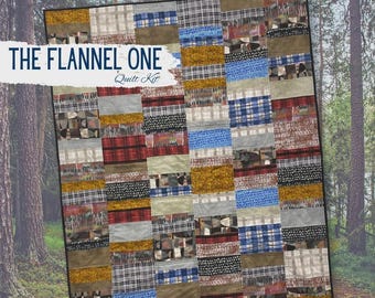 Fat Quarter Shuffle Quilt Kit feat. Windham The Flannel One Marcia Derse Cotton Flannel 57 x 70
