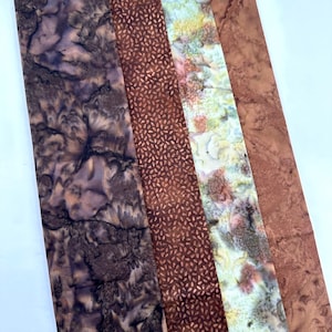 Assorted Batik 4 Half Yards Stash Builder Brown Cream Marbled Batik Cotton Batik Fabric 2 Total Yards A49