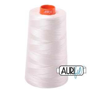 AURIFIL Cone 2311 Muslin Off White Egyptian Mako Cotton 50 Weight Wt 5900 Meters 6452 Yards Quilt Cotton Quilting Thread