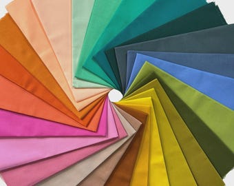 NEW Moda Bella Solids Elizabeth's Favorites Elizabeth Hartman Solid Blender Rainbow Cotton Charm Square 5 inch Fabric
