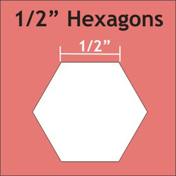 1/2 Inch Hexagon Paper Pieces HEX050 EPP English Paper Piecing 125 Pieces per Bag