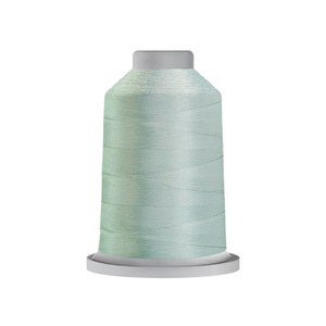May include: A spool of light blue thread with a white plastic bobbin.
