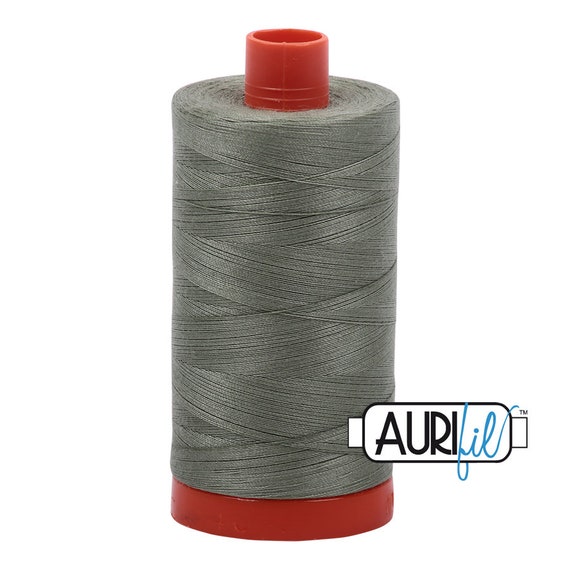 AURIFIL 2850 Medium Juniper Green MAKO 50 Weight Wt 1300m 1422y Spool Quilt Cotton Quilting Thread
