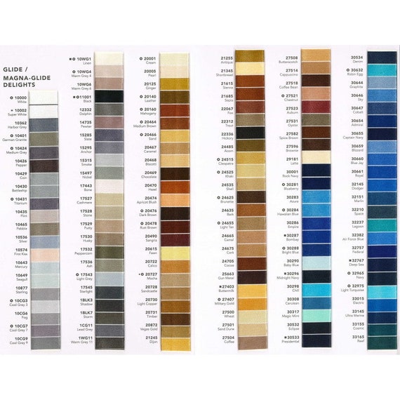 Glide Colour Card Glide Colour Card