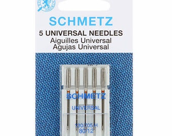 Schmetz Universal Sewing Machine Needle Needles 1709 80/12  5 Pack