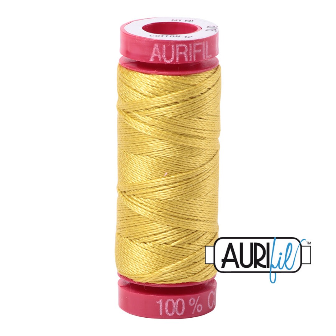 Maco:★ AURIFIL 5015 Gold Yellow Brass MAKO 12 Weight Wt 54 Yards Spool