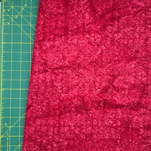 2 YARDS Java Batik Red Pink Leafy Branch Mottled Solid Marbled Watercolors Batik Cotton Fabric 2 Yard BTK193