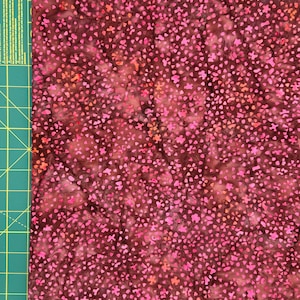 3 YARDS Java Batik Brown Pink Orange Floral Confetti Marbled Watercolors Batik Cotton Fabric 3 Yard BTK158