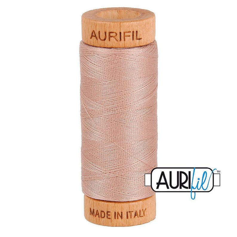 Aurifil 80 weight Large Spool Color 2375 Antique Blush Mauve Pink image 1