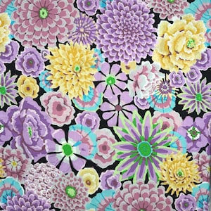 OOP Freespirit Kaffe Fassett Collective Enchanted Black Floral