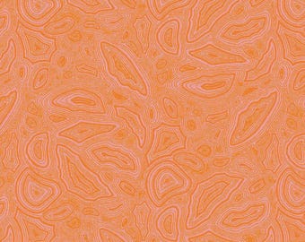 FreeSpirit Tula Pink True Colors Mineral Morganite Orange Pink Cotton Fabric Fat Quarter PWTP148