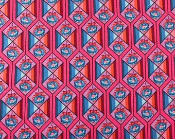 OOP FreeSpirit Anna Maria Horner Bright Eyes Facets Coral Floral Cotton Fabric Fat Eighth PWAH157
