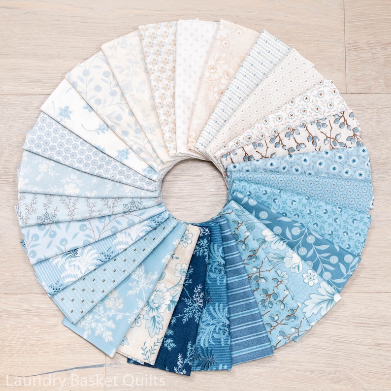 NEW Andover Bluebird Floral Edyta Sitar Laundry Basket Quilts Etsy