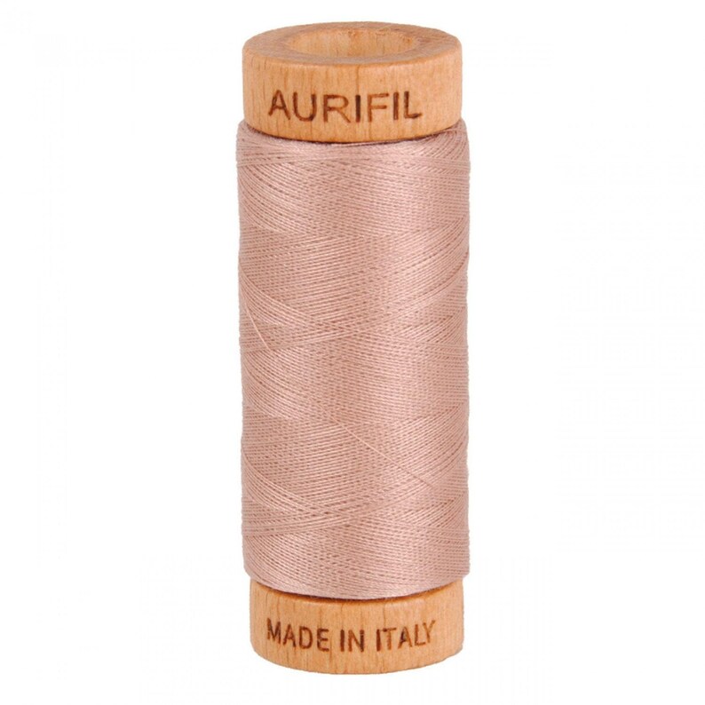 Aurifil 80 weight Large Spool Color 2375 Antique Blush Mauve Pink image 2
