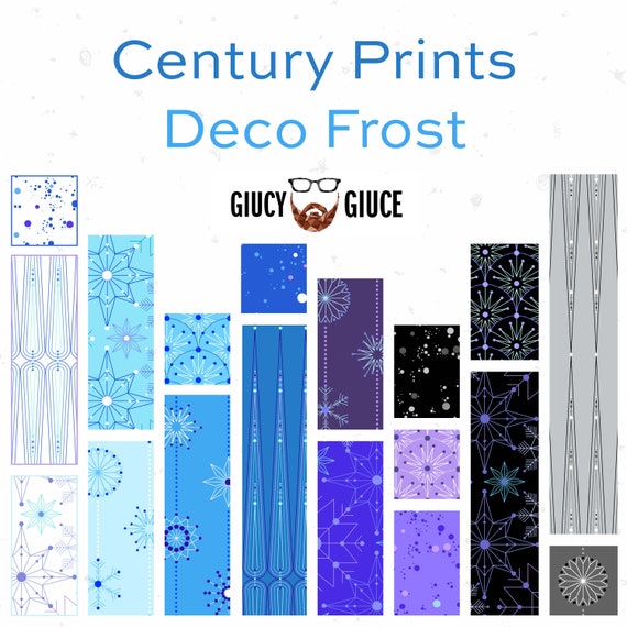 Deco Frost Snowflakes Sleet - Giucy Giuce - PER QUARTER METRE Deco Frost Snowflakes Sleet - Giucy Giuce - PER QUARTER METRE