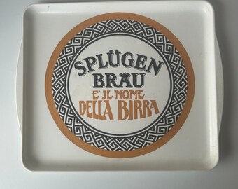 Vintage “splugen brau” tray