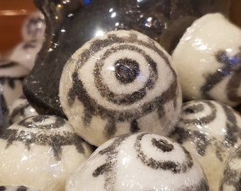 Bombas de baño para lectura de cartas del tarot. Sin colorantes. Sin fragancia. Vegano. Aceite de coco orgánico.